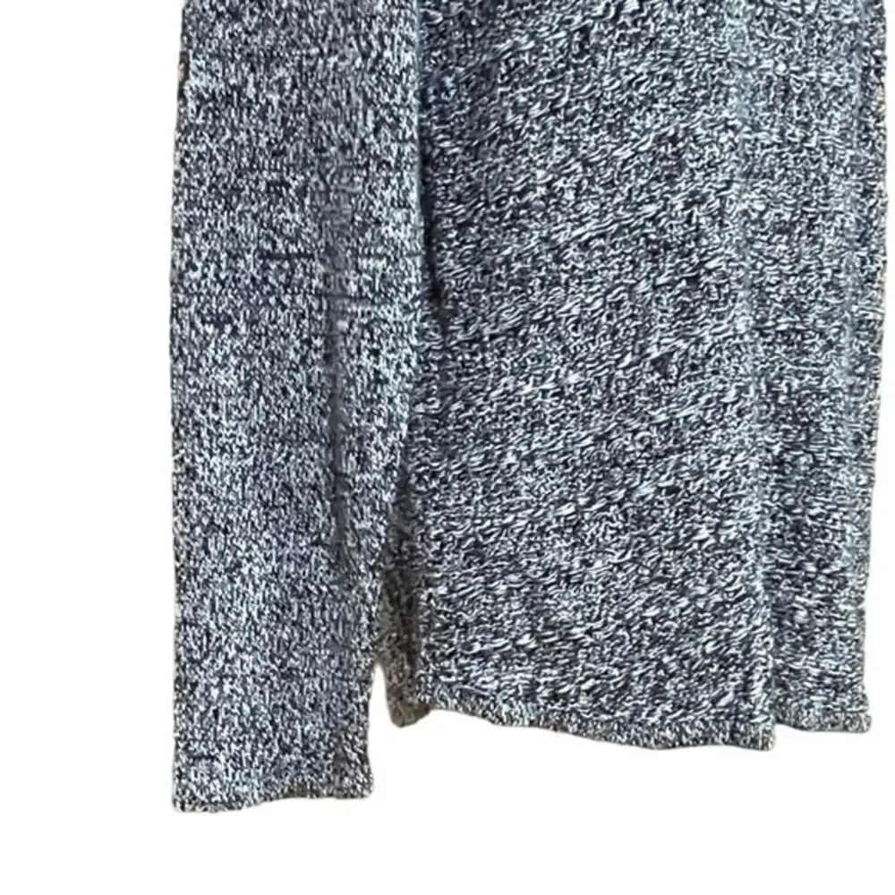 Croft & Barrow Long Sleeve Sweater Round Hem Crewneck‎ Black White XL